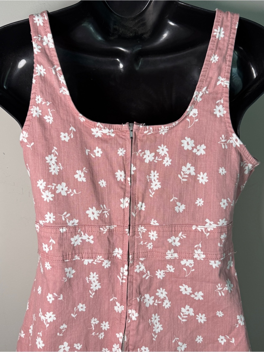 No Boundaries Y2K Cottagecore Floral Mini Dress Ditsy Print Square Neck (M 7-9) - Picture 4 of 7